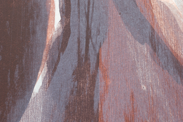© Kathrin Edwards, detail of rupture II, lithography on handmade paper, 2018