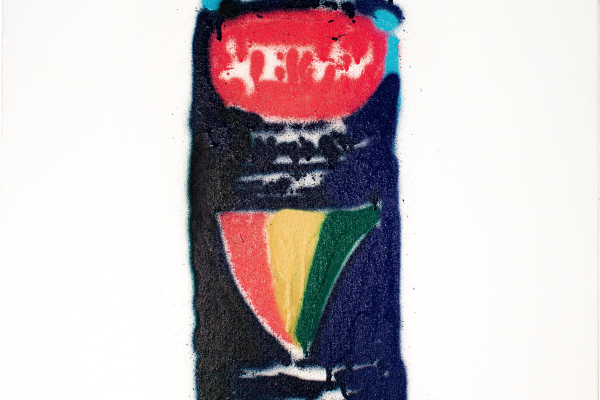 powerbar bottle // „power“ / 2018 / Acrylic/Spray on canvas © Laurentius Sauer