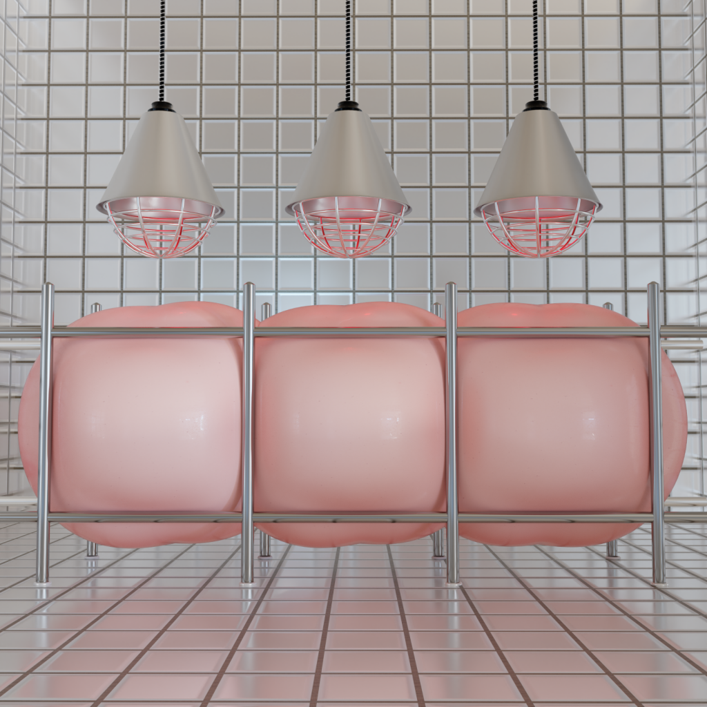 Veronika Simmering, factory farming 2022 3D rendering