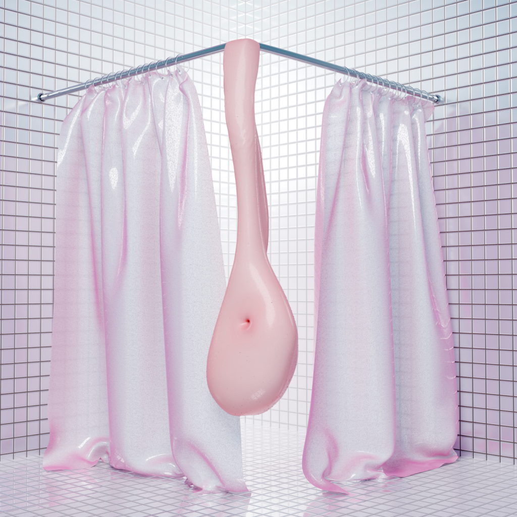 Veronika Simmering, shower of contemplation 2021 print on acrylic glass 150 x 150cm